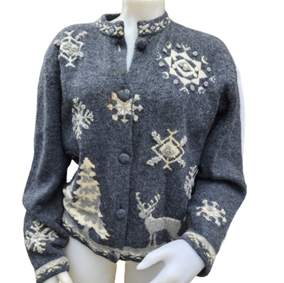 Woolrich‎ Icelandic Fair Isle wool sweater L - Picture 1 of 13